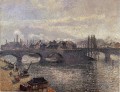 El puente Corneille Rouen efecto matutino 1896 Camille Pissarro